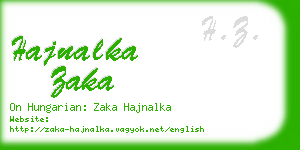 hajnalka zaka business card